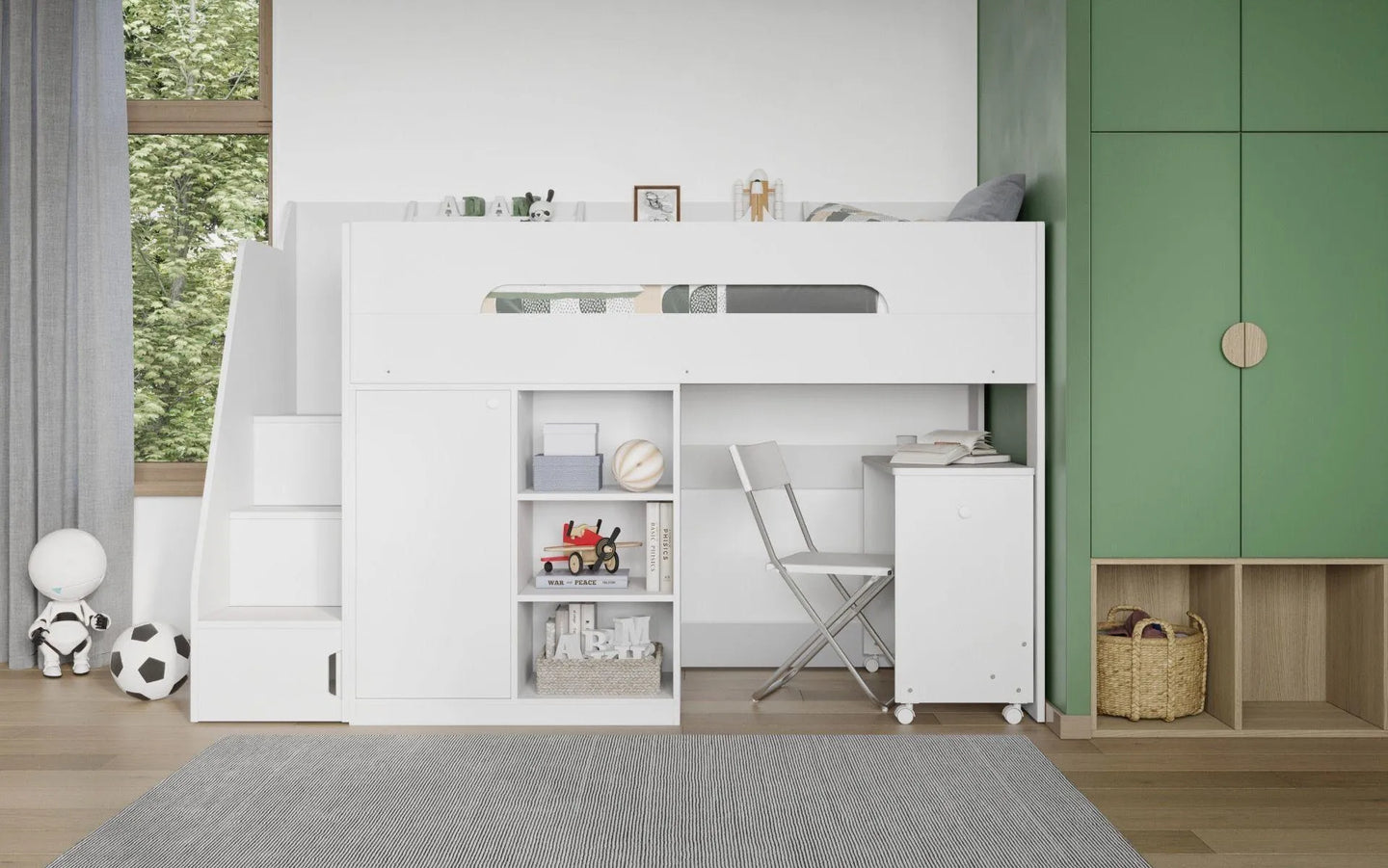 Stepaside Staircase High Sleeper Workstation